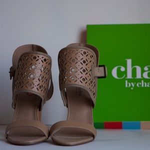 NEW Charles David Taupe Genuine Leather Heels